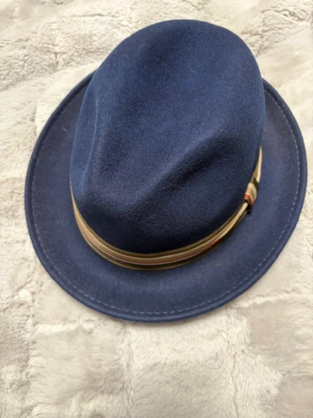 Size L Colors One Cream Straw Brim One Brown Straw Brim & One Navy Blue Wool